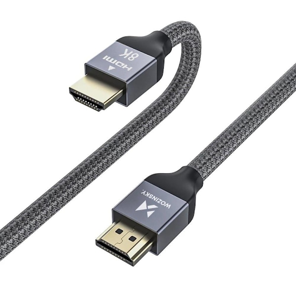 Kabel HDMI 2.1 8K 60 Hz 48 Gbps 4K 120 Hz 2K 144 Hz 5 m silver