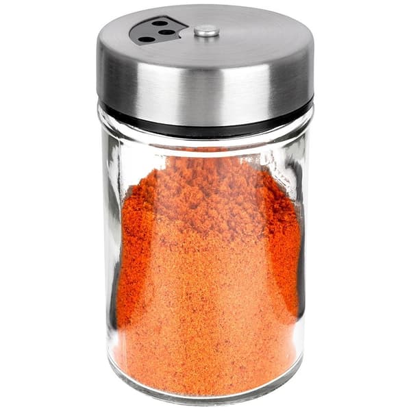 Lasisäiliö mausteille annoksella - 100 ml