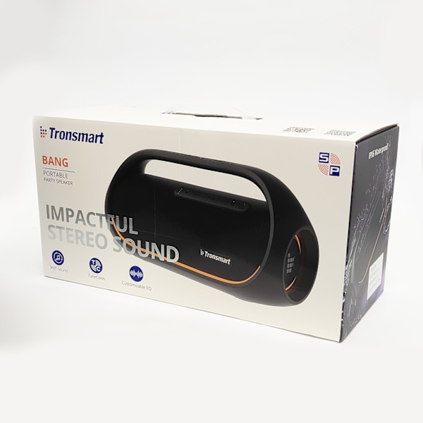 Bang trådløs Bluetooth højttaler, vandtæt 60W, med Powerbank funktion, sort