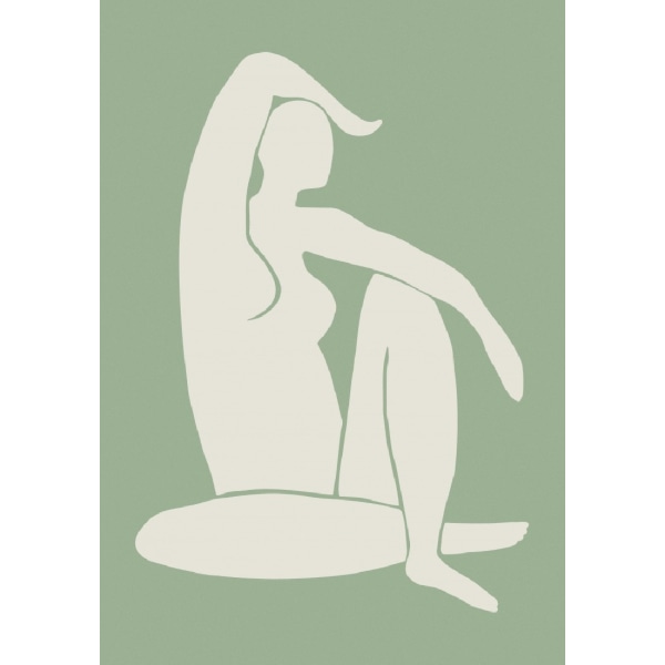 Figure Matisse Style Green - 21x30 cm