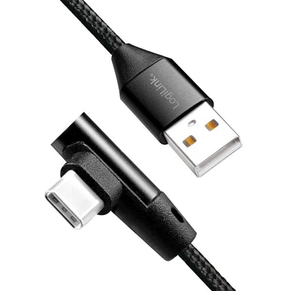 Kulma USB-C-kaapeli USB 2.0 Max 3A 1m