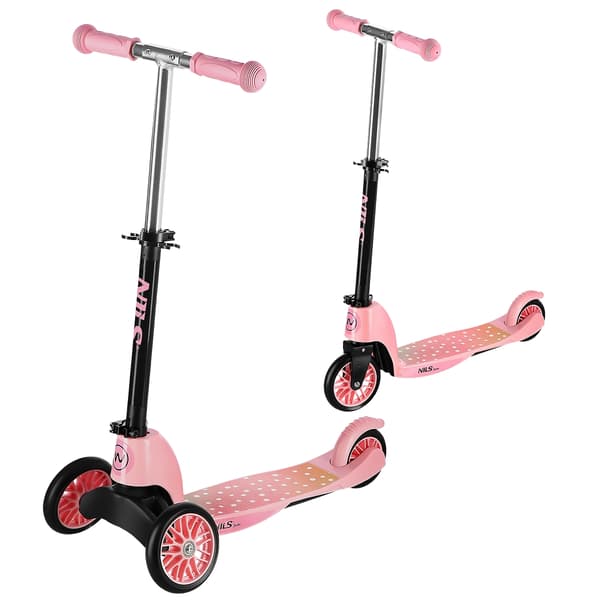 2-i-1 lyserød scooter til børn
