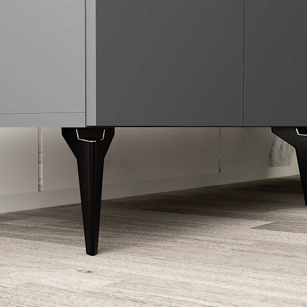 Konsol Iris - antracit, guld