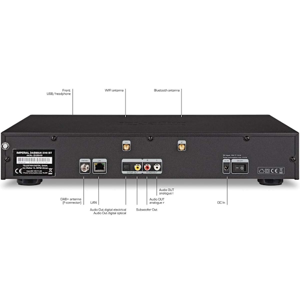 DABMAN i510 BT Multifunktionel Radio DAB+ / FM / Internet / Bluetooth Sort