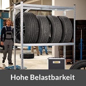 Däckställ 6x4x13ft galvaniserat 795kg