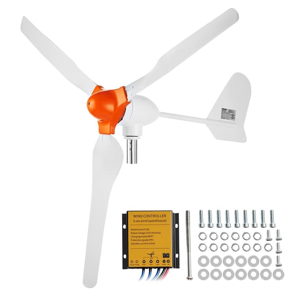 Vindmøllegenerator 800W 12V, 3-bladet MPPT-sæt