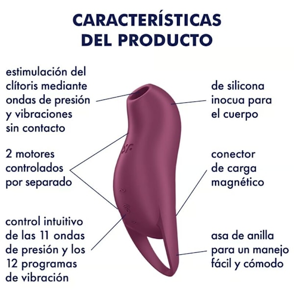 Satisfyer - Pocket Pro 1 Clitoris Stimulator Granat