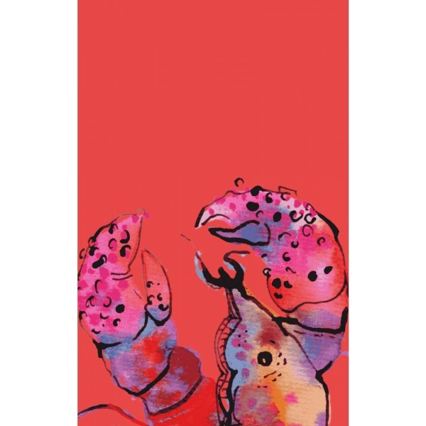 Rainbow Lobster On Red - 70x100 cm