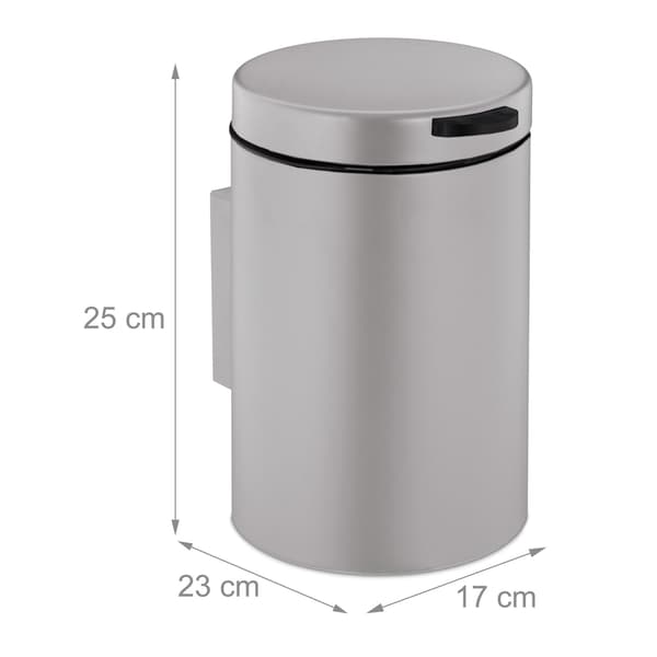 Väggmonterad badrumsbehållare, 3L, Auto-Close lock