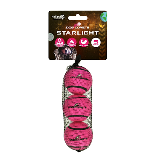 Hundkometer Starlight Star Tennisbal S Roze 3:a