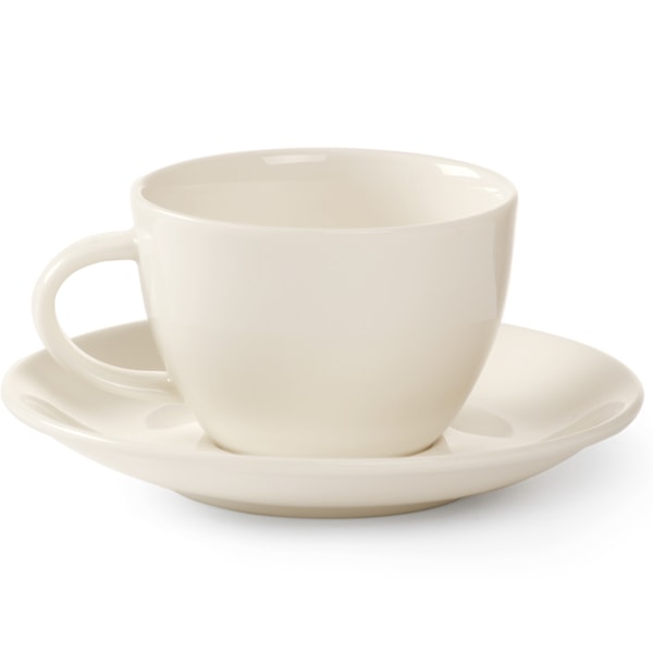 Underkop til espressokop i porcelæn, 80 ml, diameter. 110mm sæt af 6 stk.