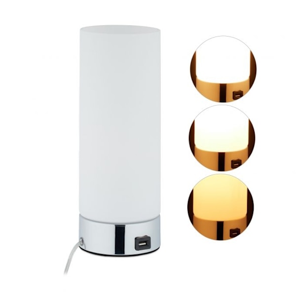 Dæmpbar bordlampe med USB