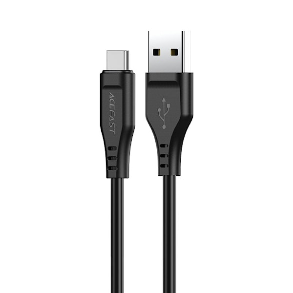 Telefonkabel USB - USB-C 3A 1,2m svart