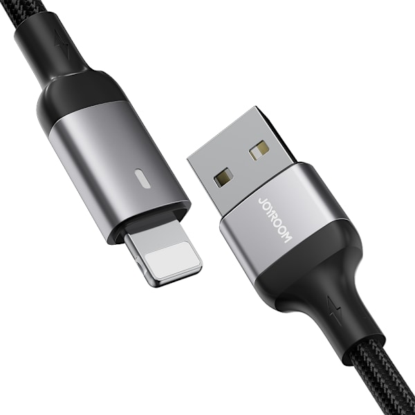 Kabelkabel för iPhone A10 Series USB - Lightning 2.4A 1.2m svart