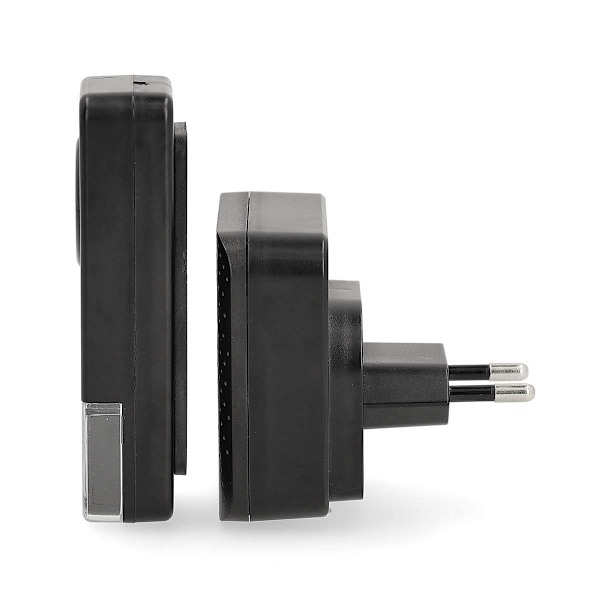 Trådlös dörrklocka | Nätdriven | 100 - 240 V AC 50/60 Hz | 1x 23A 12V | Volym: 110 dB | Signalräckvidd: 150 m | IP55 | Justerbar volym | 58 Melodier |