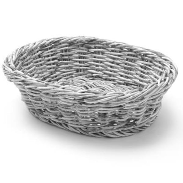 Oval brödkorg i polypropen, grå 250x190x65 mm - Hendi 426616