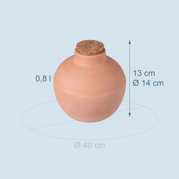 Ollas Vandingssæt, 800ml, 3-pak, Lerkar