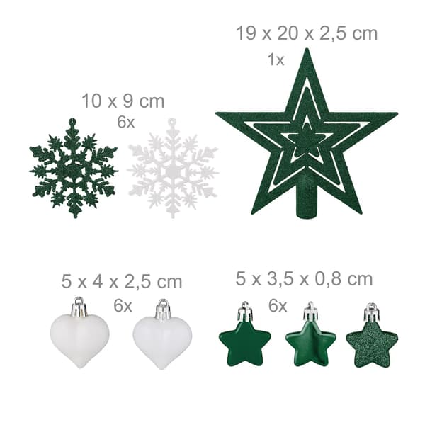 Julgransprydnader Set, 101 plastkulor