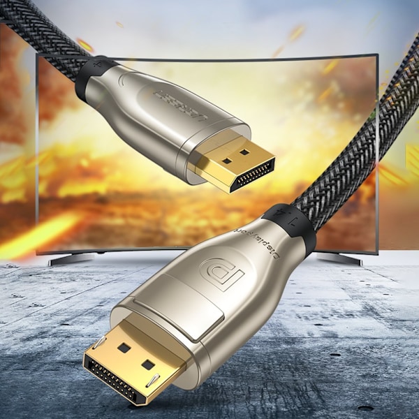 Kabel DisplayPort kabel slitstark flexibel DP112 DP1.4 8K 3m svart