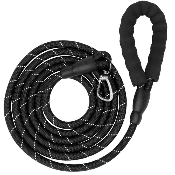 Reflekterende hundetræningsline, 3m, sort
