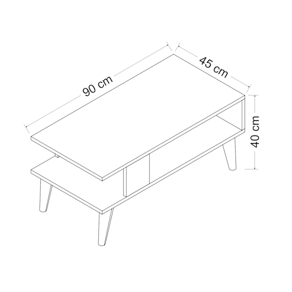 Soffbord Ayca - Safir, Vit