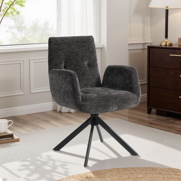 Drejestol, moderne design, sort, 120 kg kapacitet