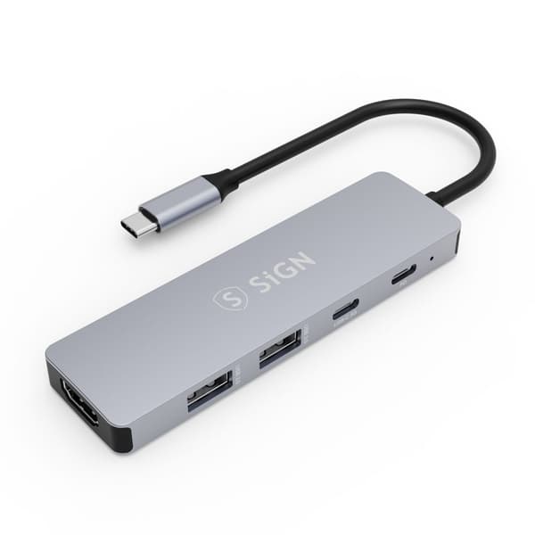 SiGN HUB USB-C til USB-A / USB-C / PD / HDMI