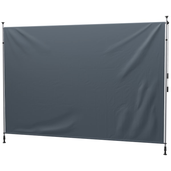 Spännmarkis med handvev, höj- och sänkbar, fällbar markis, borrfri, solskydd, UV-beständig, inklusive väggfäste, solmarkis, 350 cm bred för terrass, b