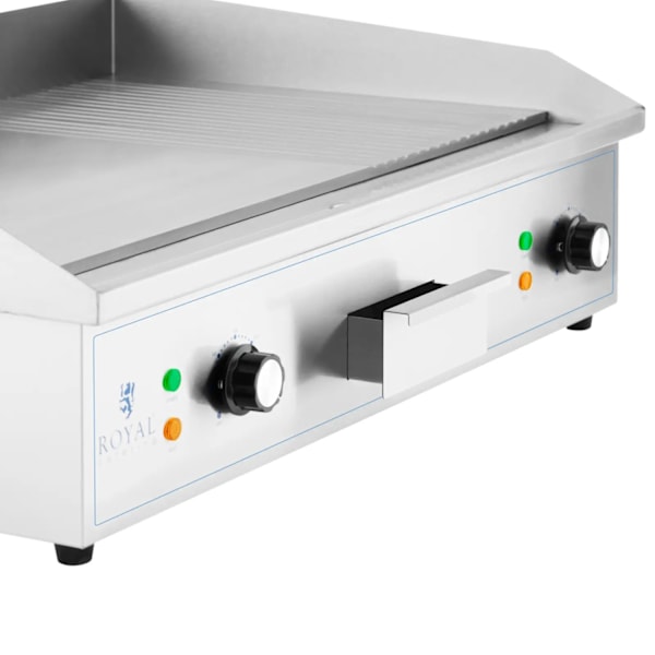 El-grill, glat, rillet grillplade, 727 x 420 mm, 4400 W