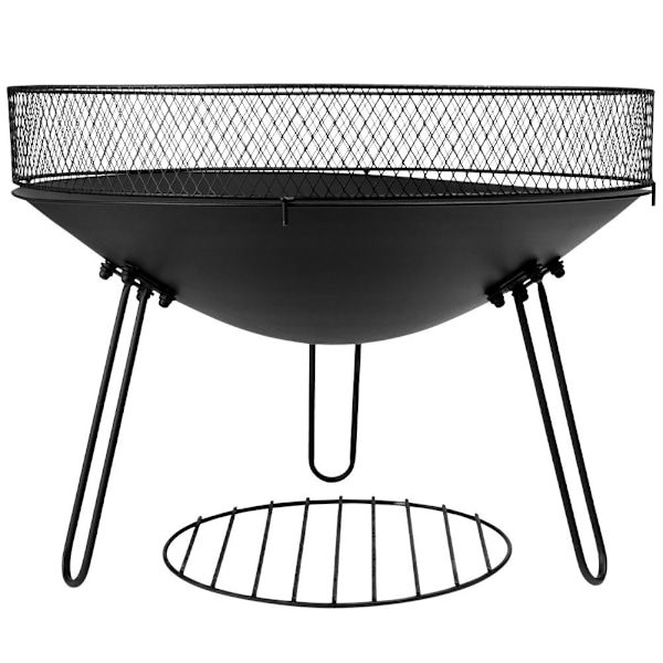Metallisk pejs 60 cm: Sikker bålplads til have/terrasse