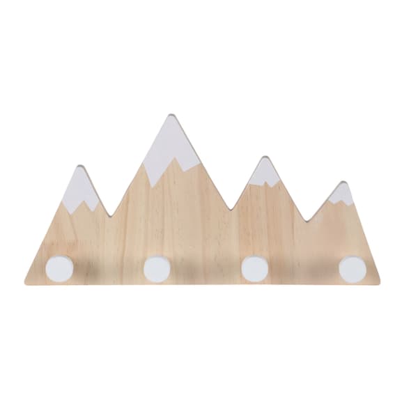Väggklädhängare för barn, 4 krokar – Mountain Design