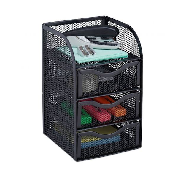 Skrivebordsorganisation Mesh 3 skuffer