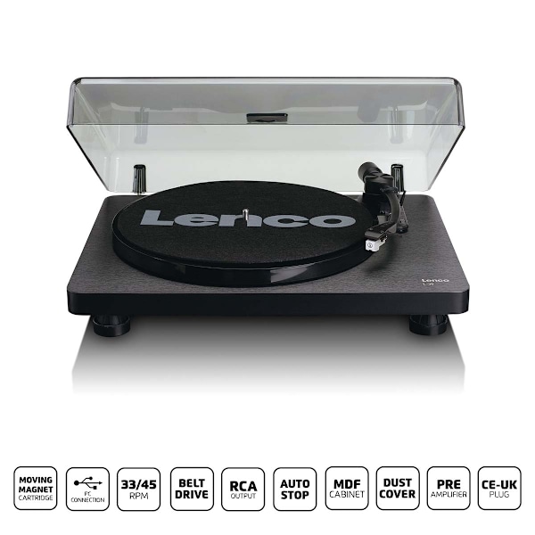 Træpladespiller med MMC Cartridge og PC Encoding Black