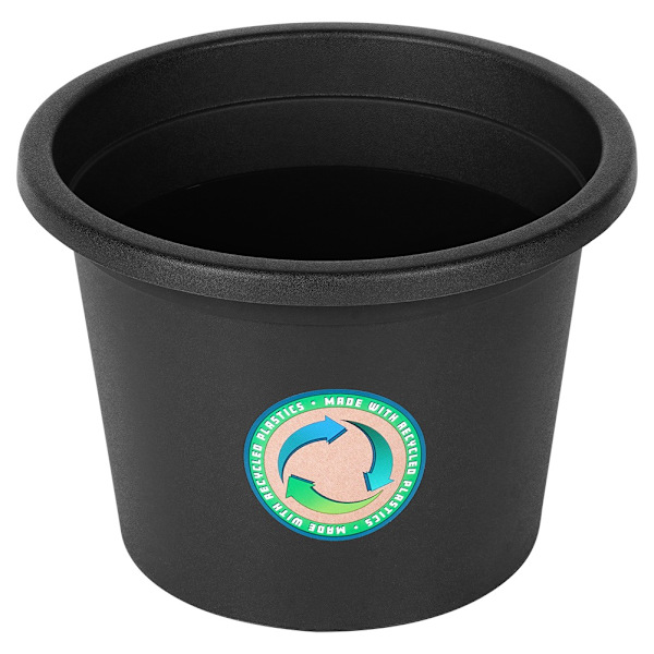 Havekrukke i plast sort rund 23 cm