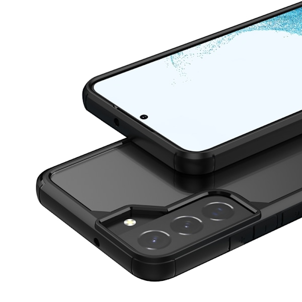 Crong Hybrid Clear Skyddsfodral för Samsung Galaxy S22+ (svart)