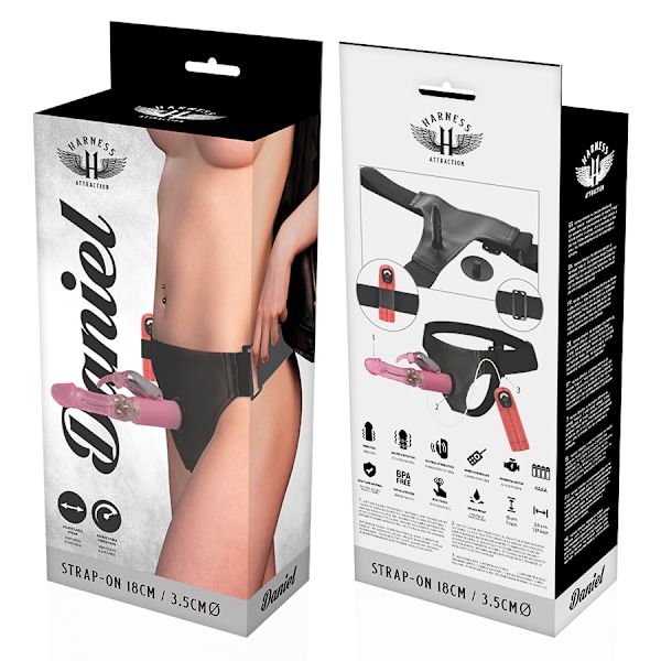 Harness Attraction - Rnes Daniel Med Vibration Og Rotation 18 Cm -O- 3,5 Cm