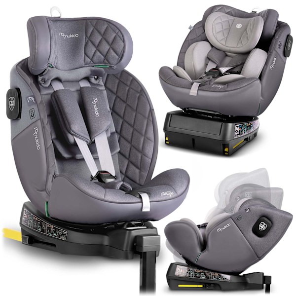 Nukido Prestige Line auton istuin harmaa 0-36kg ISOFIX