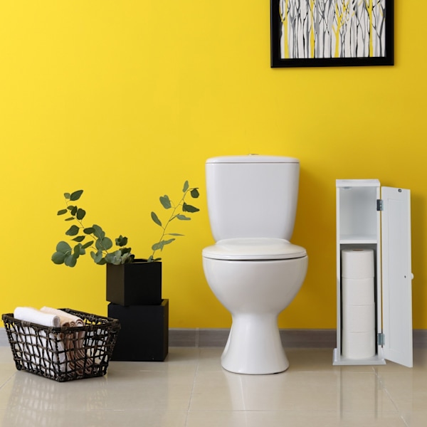 Ohut wc-kaappi 2 hyllyllä