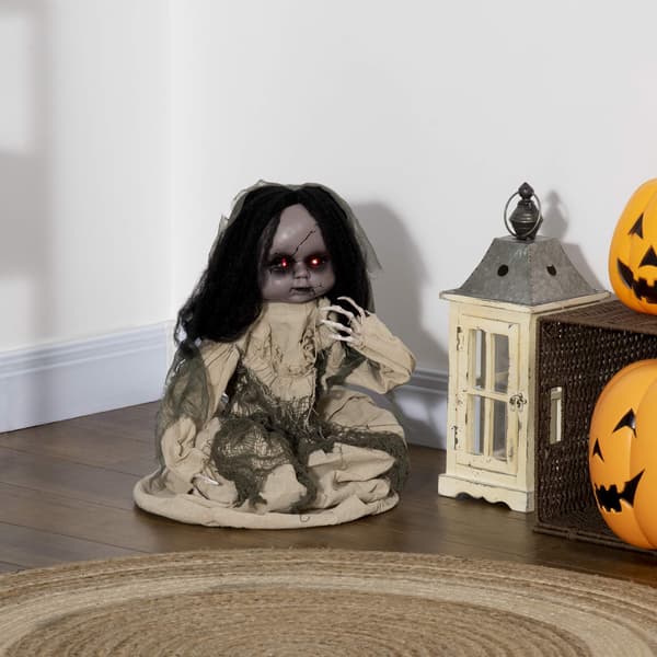 Halloween-spökdekoration med rörelsesensor och ljud