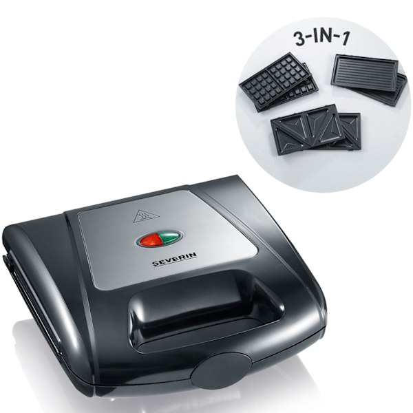 Sandwichgrill Multi 3 udskiftelige tallerkener