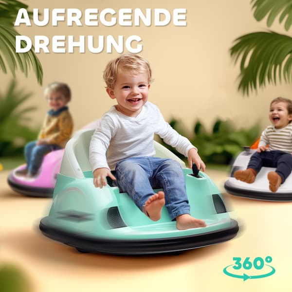 Elkofanger til børn, 360° spin, 2 km/t, grøn