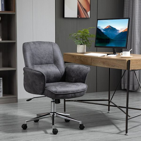 Kontorstol Ergonomisk Skrivebordsstol Med Vippefunktion, Højdejusterbar, Bæreevne Op Til 120Kg, 67X69X92-102Cm
