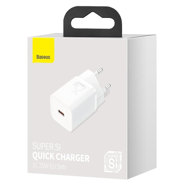Supernopea USB-C 25 W Power Delivery Quick Charge -laturi - valkoinen