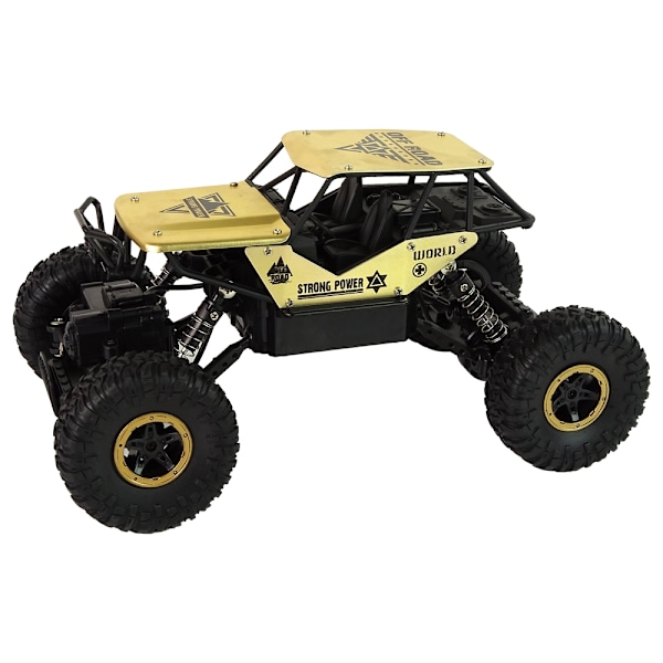 1:18 RC High Wheels Off-Road Car - Svart & Guld