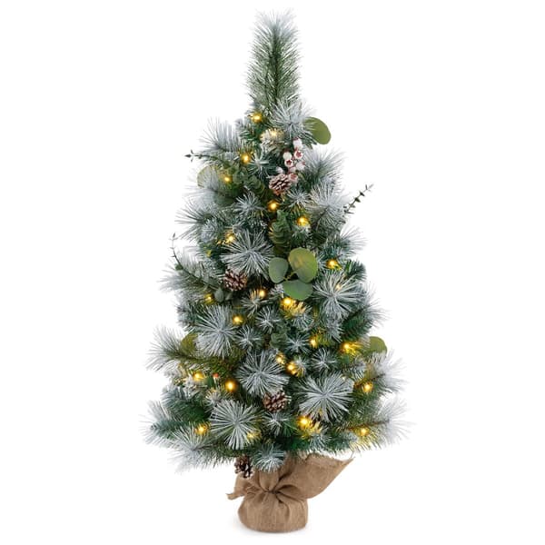 90 cm kunstigt juletræ med timer og forbelysning