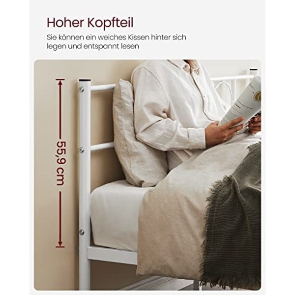 Tyylikäs teollinen parisängyn runko, teräs, 225 kg