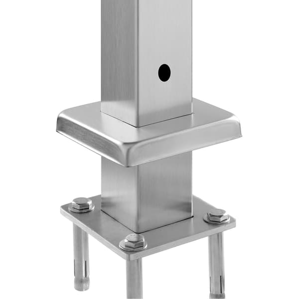 Kabelräckestolpe, 36x2x2 tum SUS304, 10 hål, silver