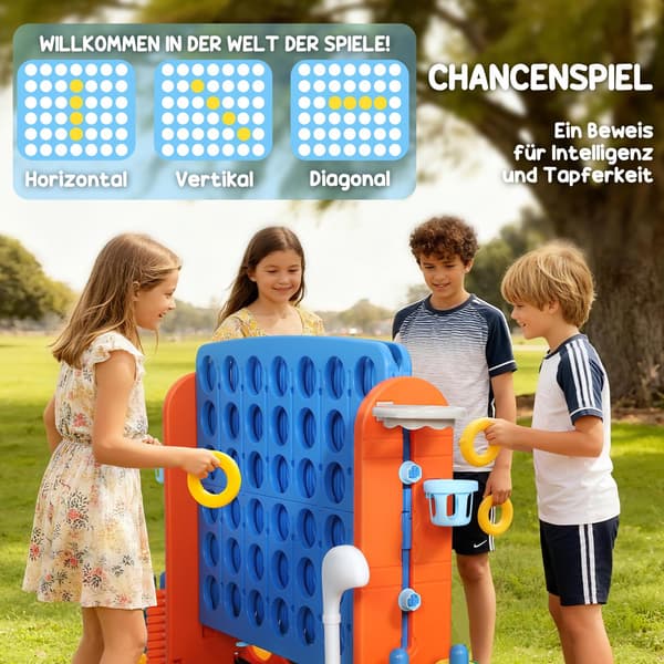 4-i-1-spelset, justerbart, plast, färgglatt