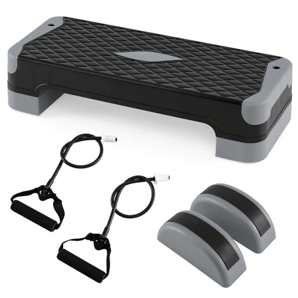 Aerobic Step Platform Set med Riser och Balanstränare