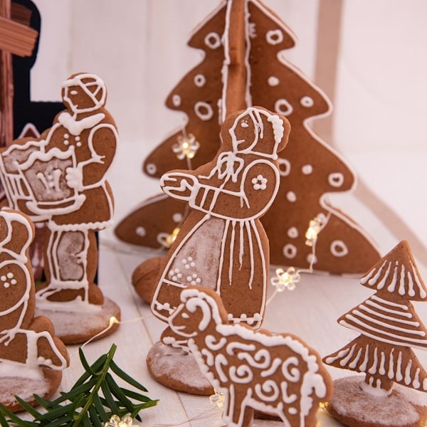 3D Gingerbread Tree Set - Juletræsformer i rustfrit stål